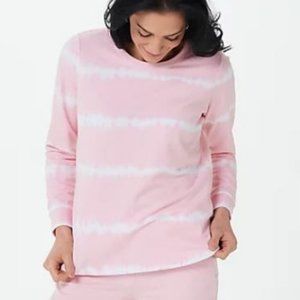 Denim & Co Tie-Dye French Terry Sweatshirt 6403